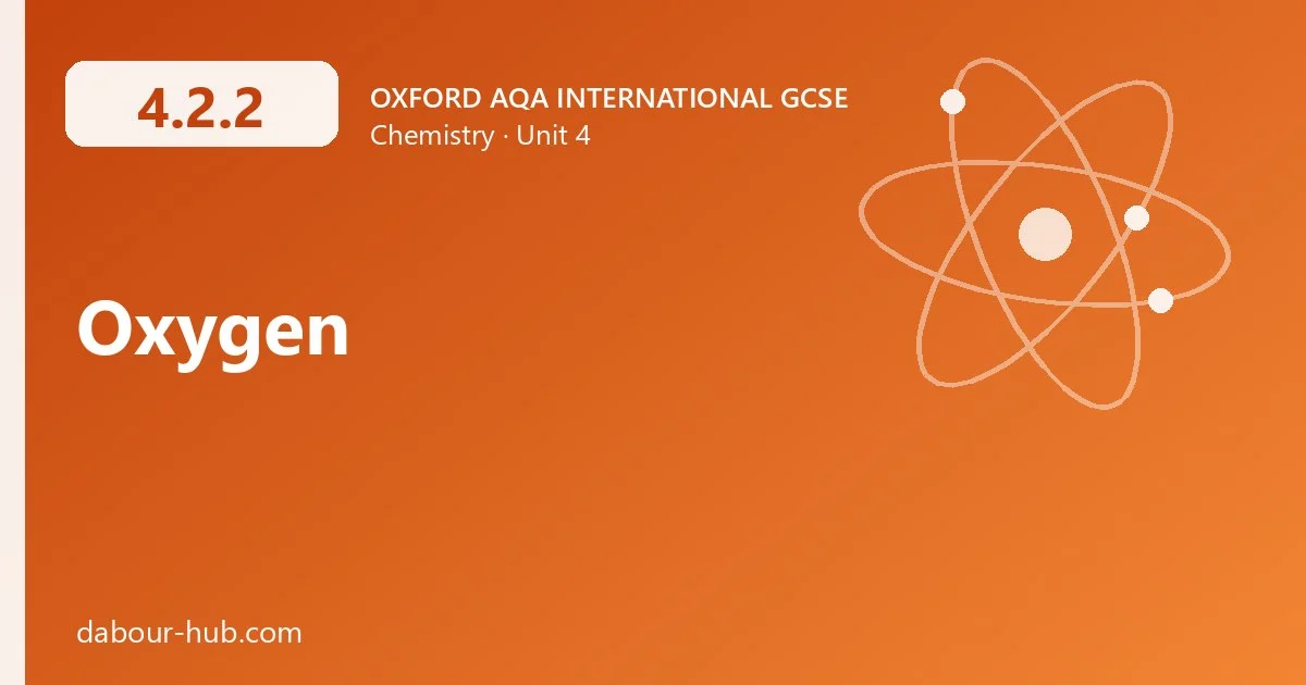 4.2.2 Oxygen