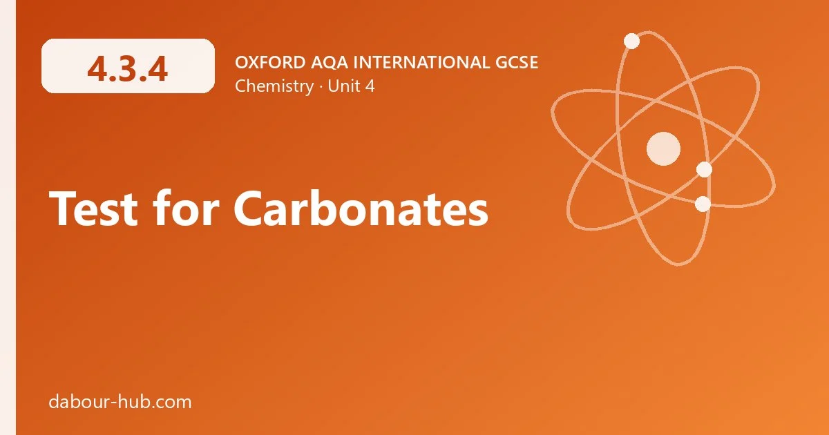 4.3.4 Test for Carbonates