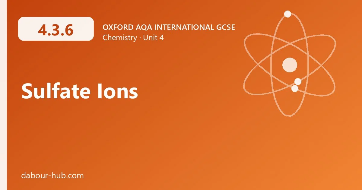 4.3.6 Sulfate Ions