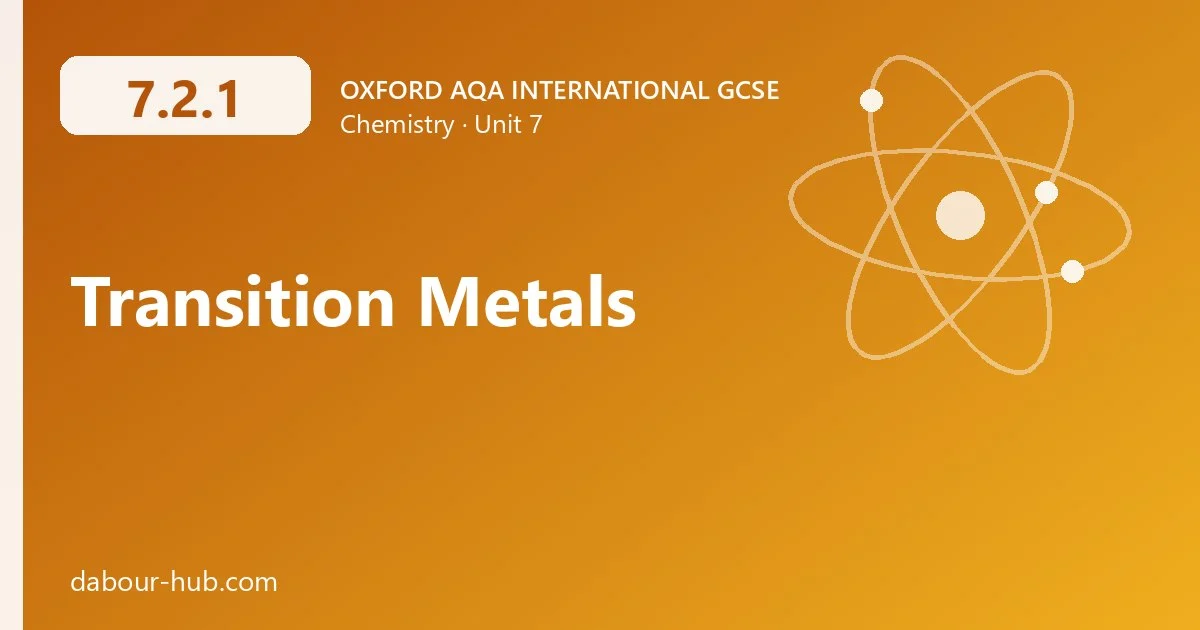 7.2.1 Transition Metals
