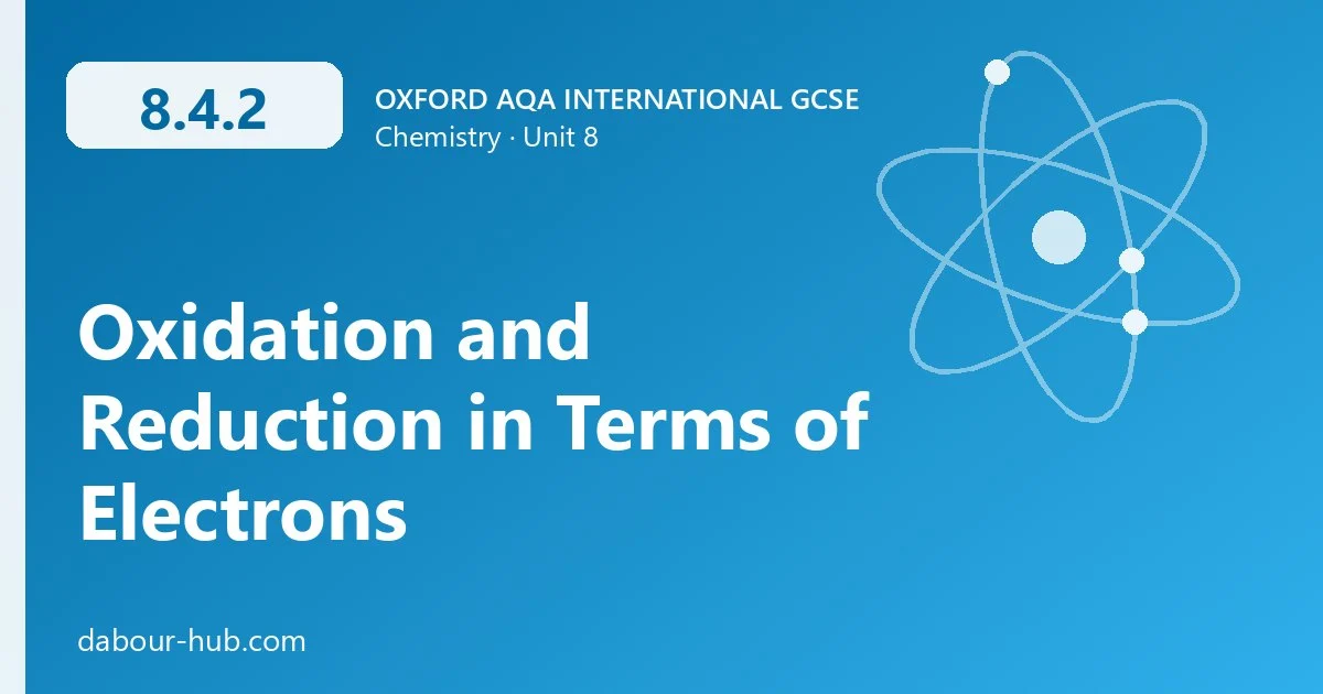 8.4.2 Oxidation and Reduction in Terms of Electrons