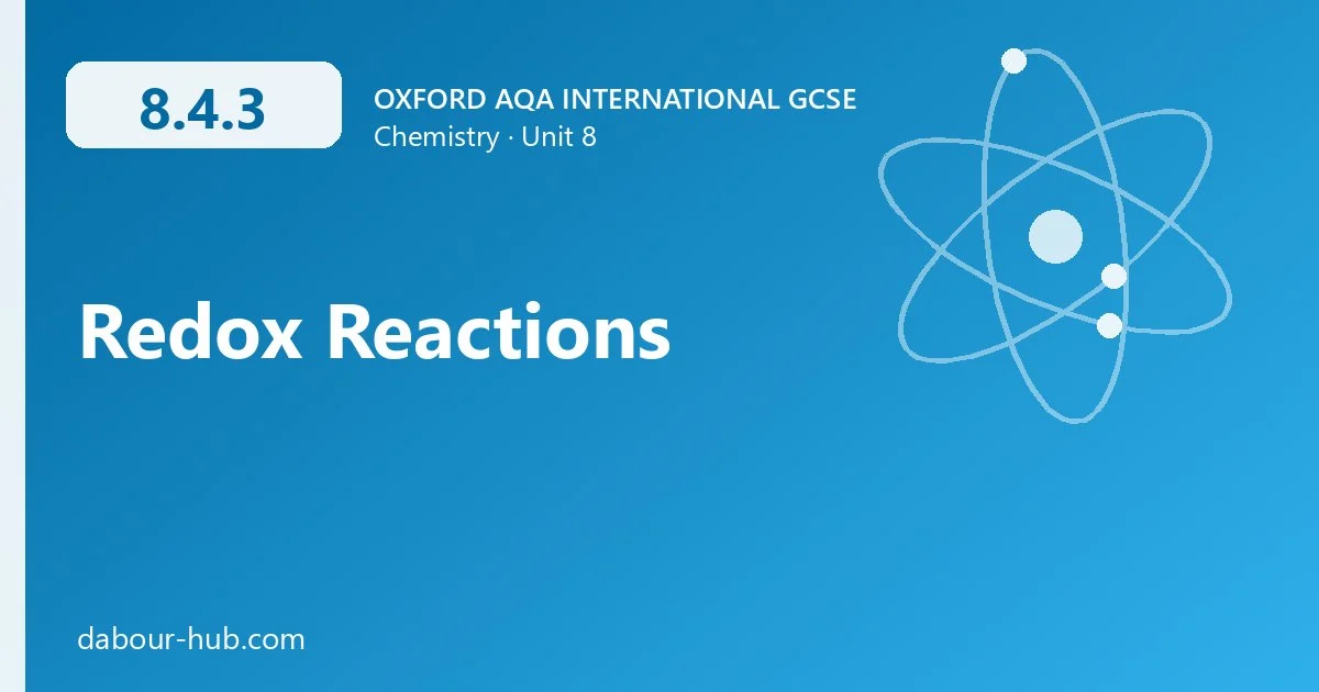 8.4.3 Redox Reactions