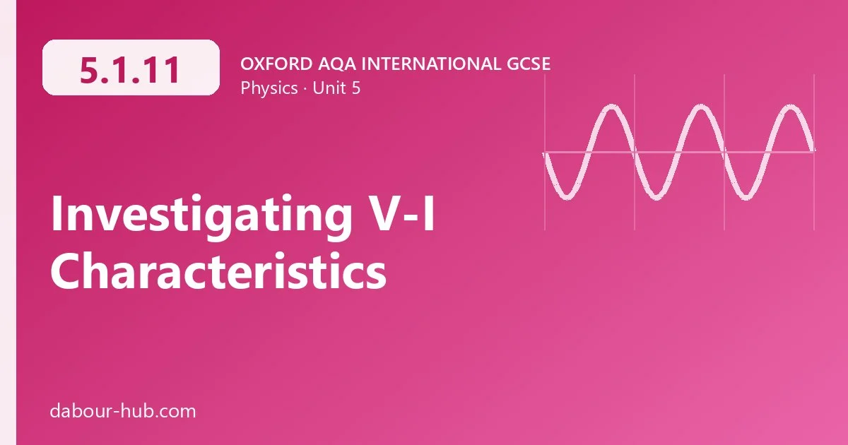 5.1.11 Investigating V-I Characteristics