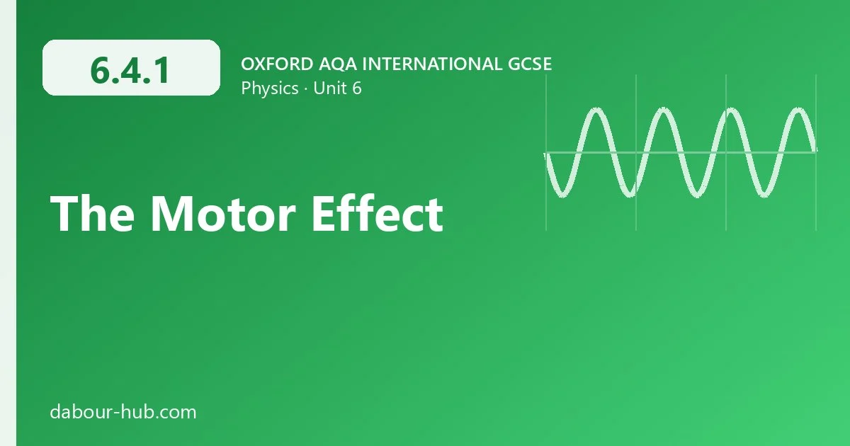 6.4.1 The Motor Effect