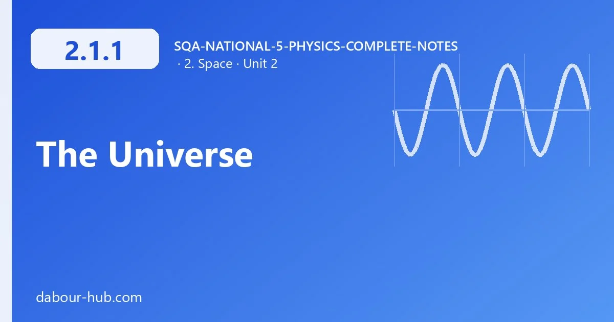 2.1.1 The Universe
