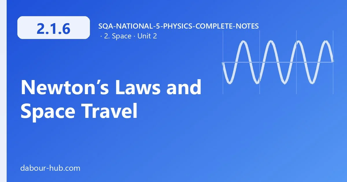 2.1.6 Newton’s Laws and Space Travel