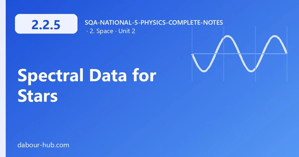 2.2.5 Spectral Data for Stars
