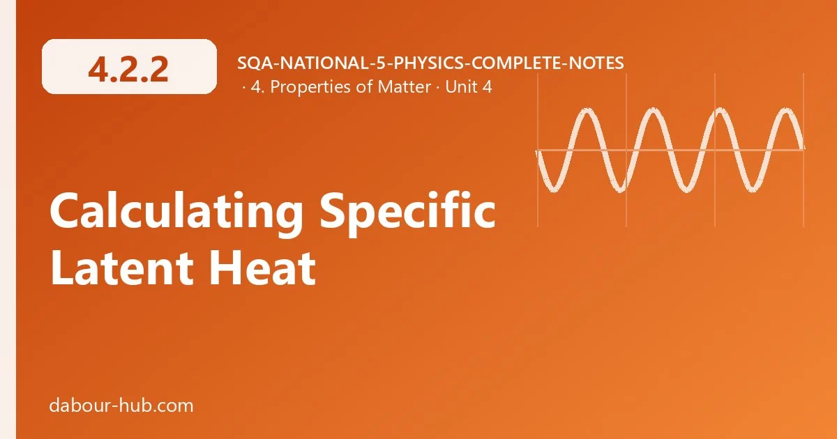 4.2.2 Calculating Specific Latent Heat