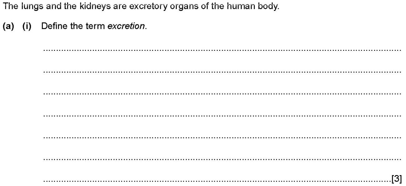 Checkpoint quiz written question 2 (a)(i)