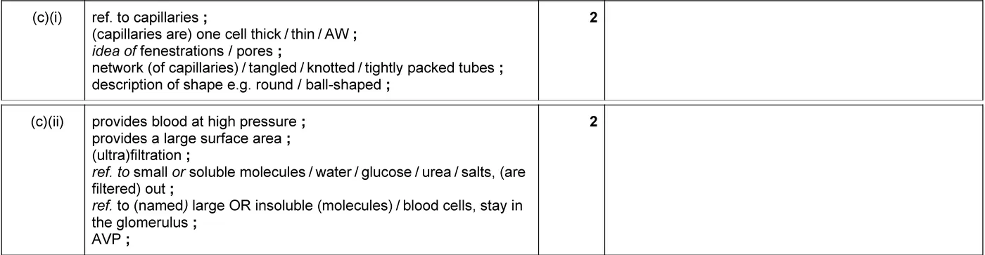 Answer to written question 1 (c)(i)