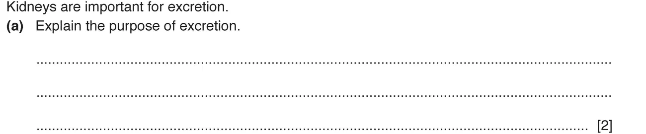 Checkpoint quiz written question 1 (a)