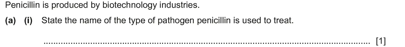 Checkpoint quiz written question 1 (a)(i)