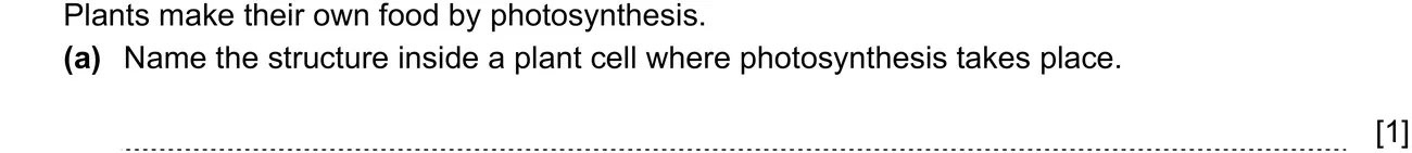 Checkpoint quiz written question 3 (a)