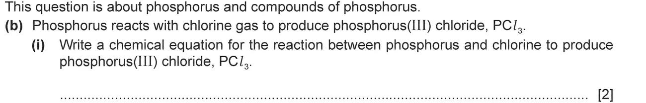 Checkpoint quiz written question 2 (b)(i)