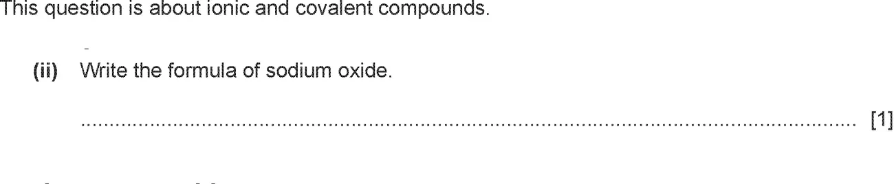 Checkpoint quiz written question 1 (a)(ii)