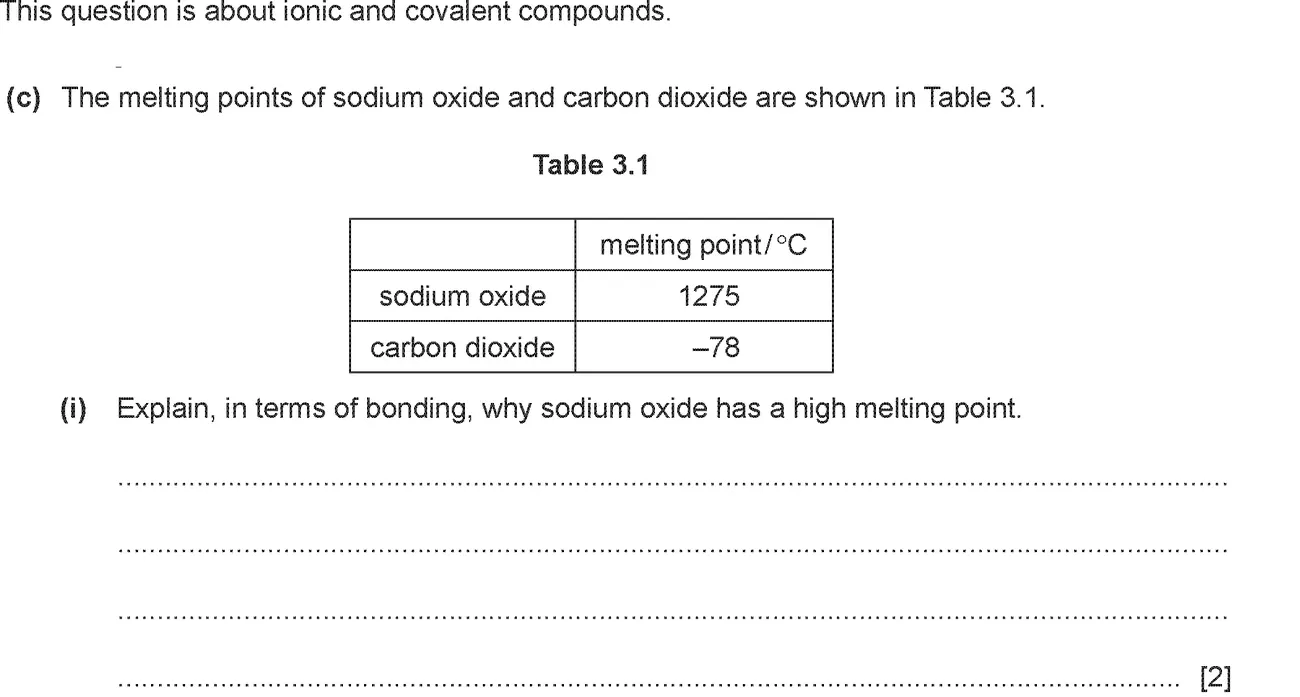 Checkpoint quiz written question 1 (c)(i)
