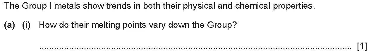 Checkpoint quiz written question 2 (a)(i)