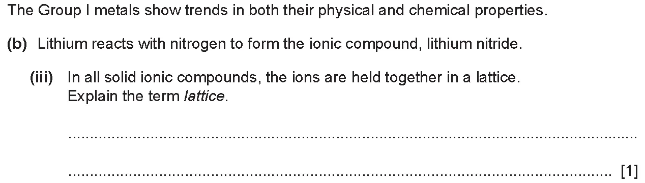 Checkpoint quiz written question 2 (b)(iii)