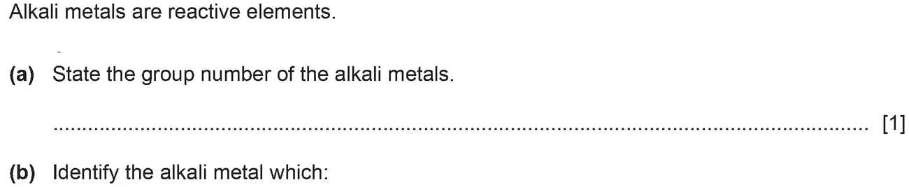Checkpoint quiz written question 1 (a)