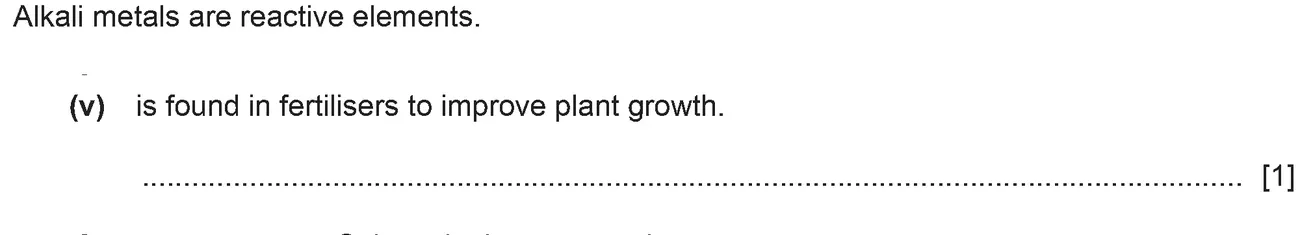 Checkpoint quiz written question 1 (c)(v)