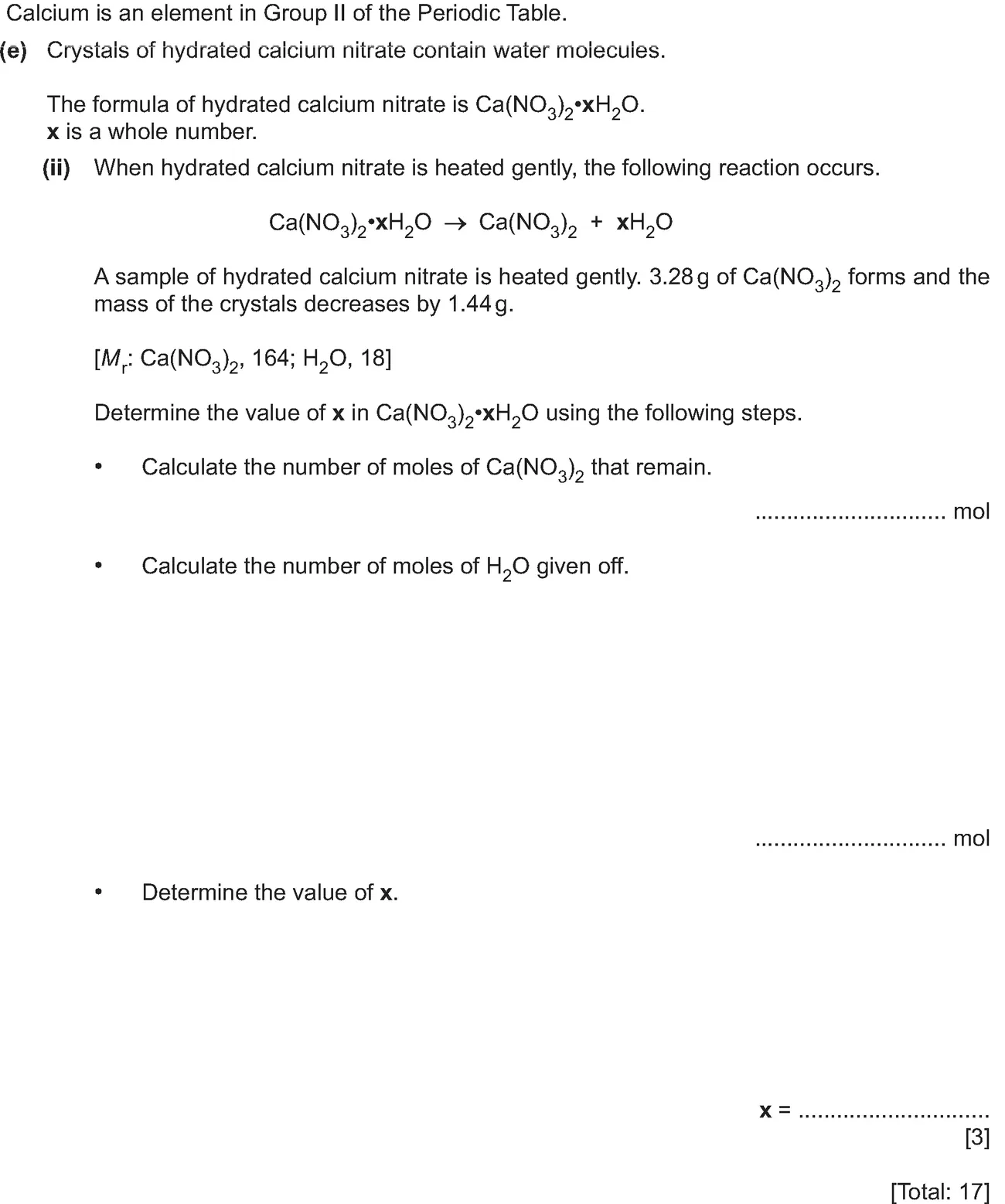 Checkpoint quiz written question 3 (e)(ii)