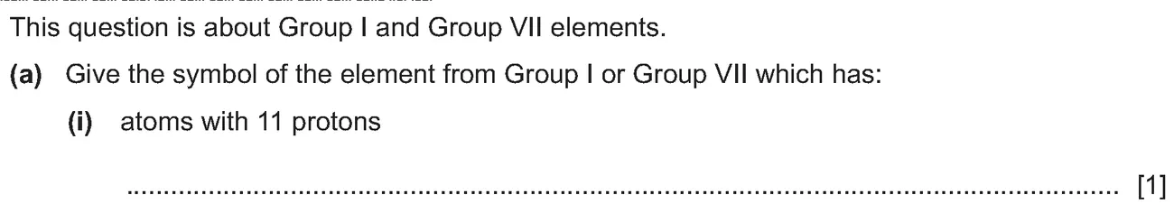 Checkpoint quiz written question 1 (a)(i)