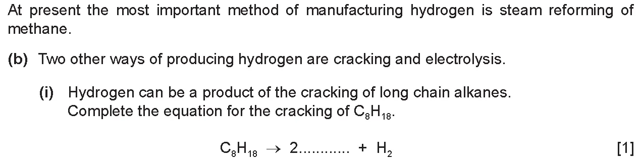 Checkpoint quiz written question 1 (b)(i)