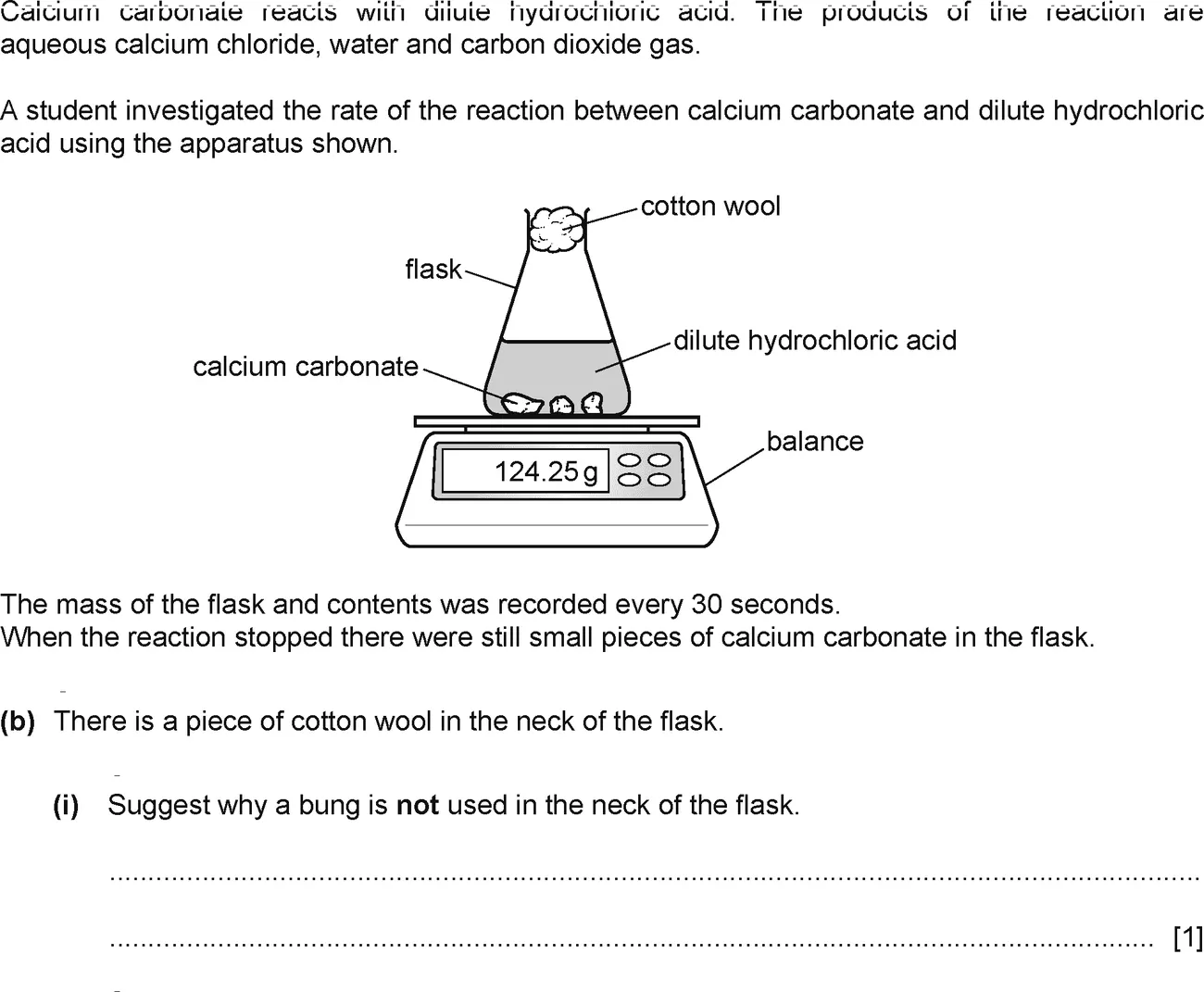 Checkpoint quiz written question 1 (b)(i)