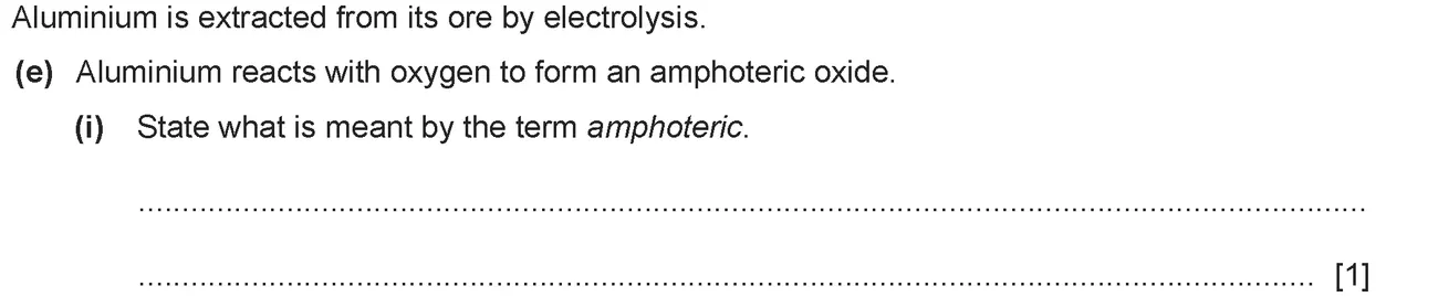 Checkpoint quiz written question 8 (e)(i)