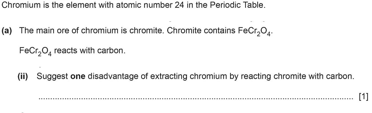 Checkpoint quiz written question 7 (a)(ii)