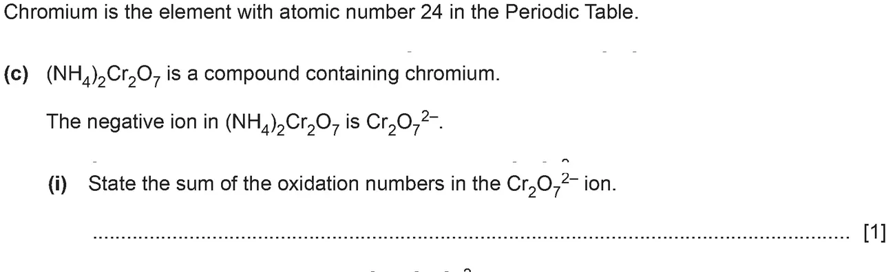 Checkpoint quiz written question 7 (c)(i)