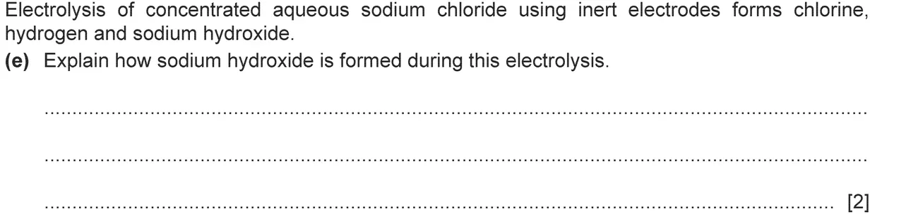 Checkpoint quiz written question 1 (e)