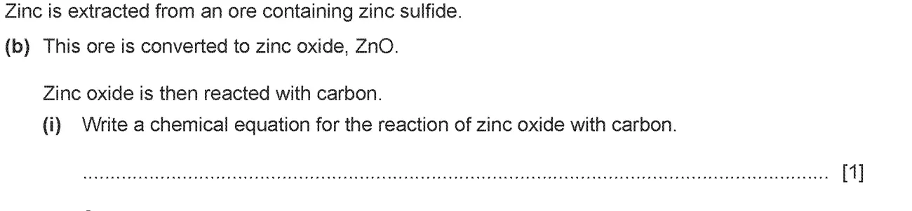 Checkpoint quiz written question 5 (b)(i)