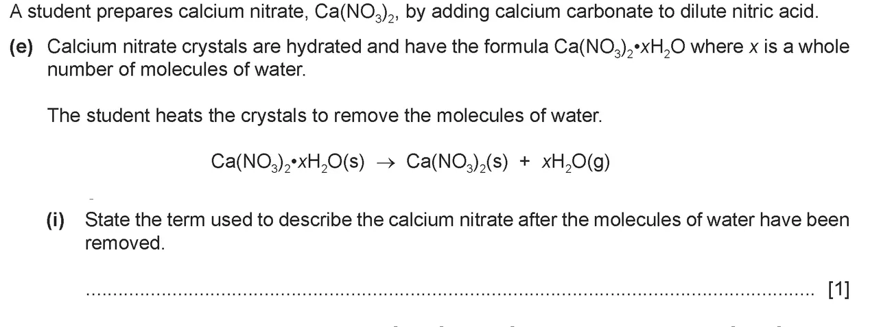 Checkpoint quiz written question 3 (e)(i)