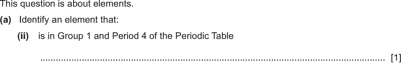 Checkpoint quiz written question 1 (a)(ii)