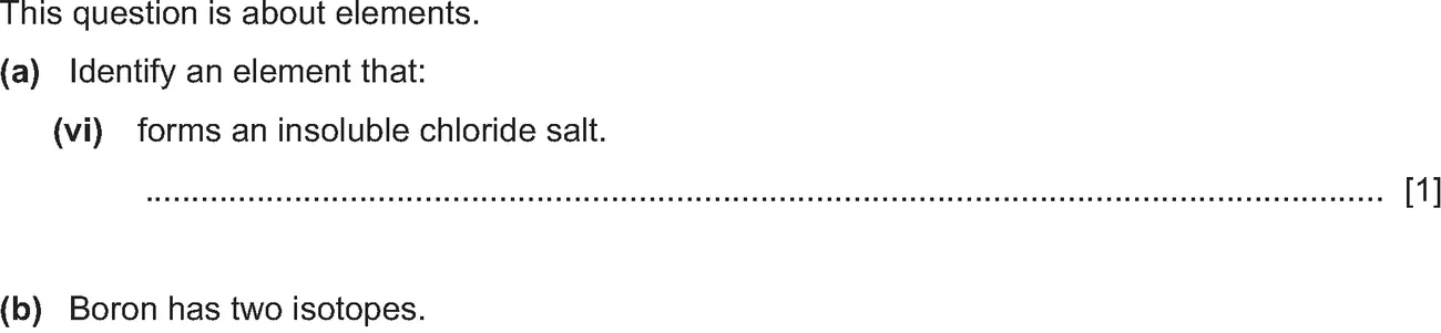 Checkpoint quiz written question 1 (a)(vi)