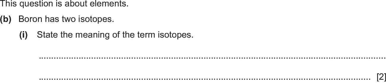 Checkpoint quiz written question 1 (b)(i)