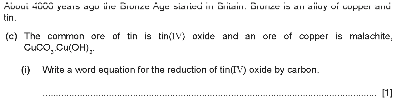 Checkpoint quiz written question 2 (c)(i)