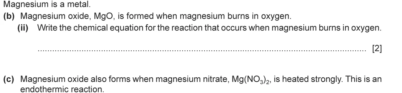 Checkpoint quiz written question 3 (b)(ii)