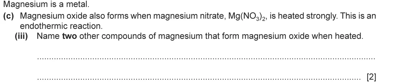 Checkpoint quiz written question 3 (c)(iii)