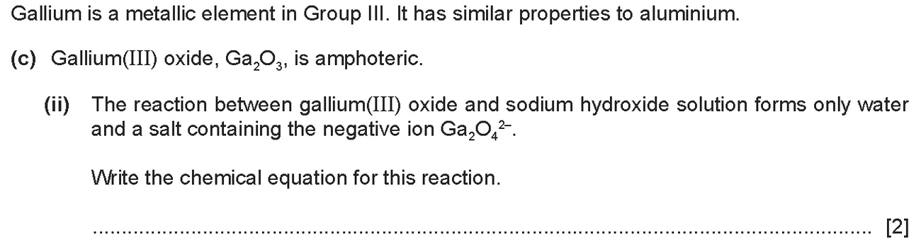 Checkpoint quiz written question 2 (c)(ii)