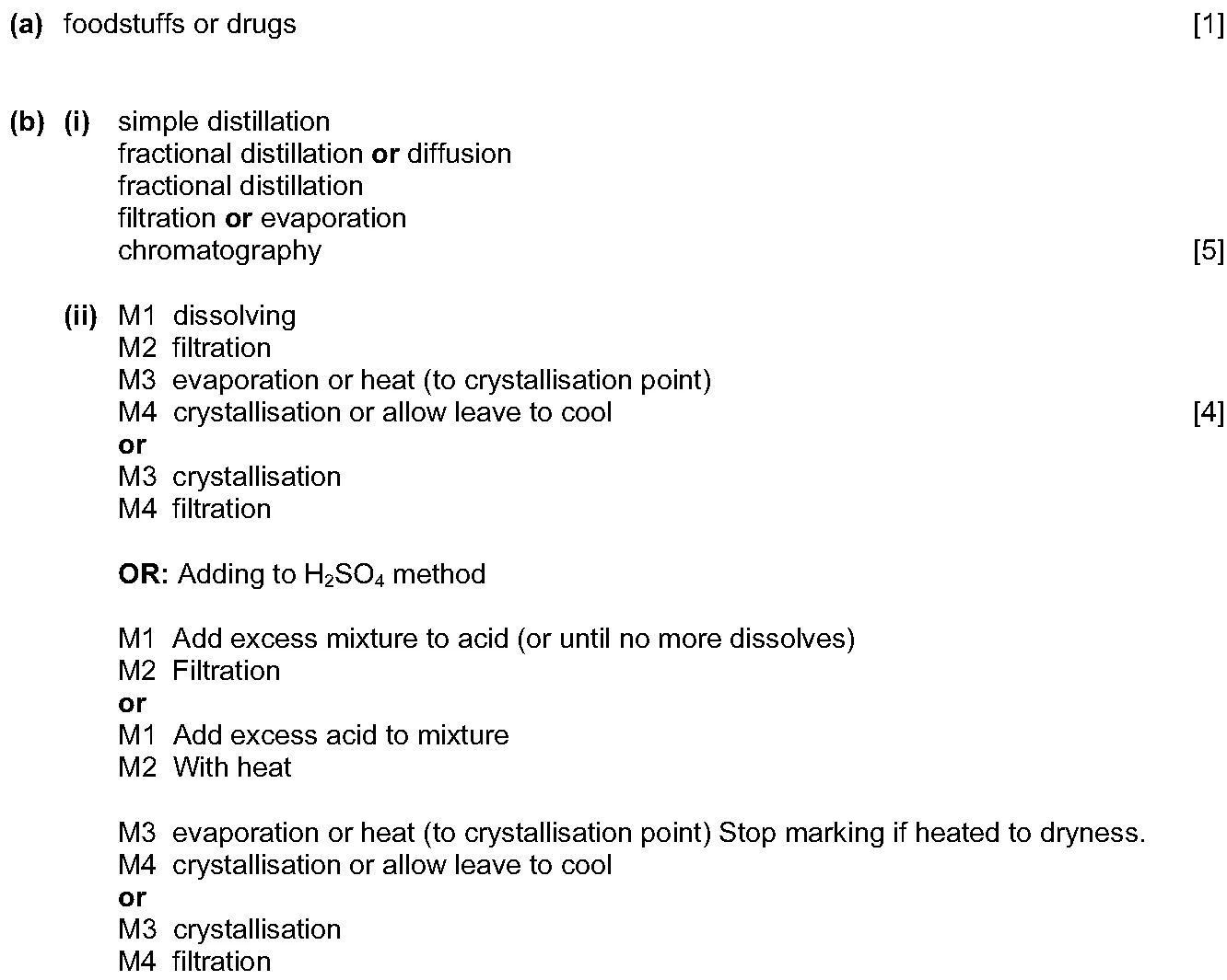 Answer to written question 1 (b)(i)