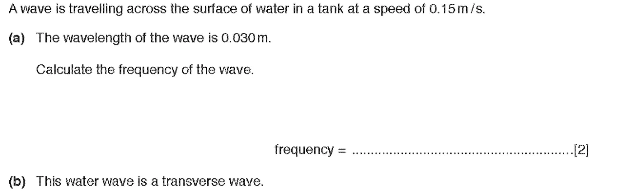 Checkpoint quiz written question 1 (a)