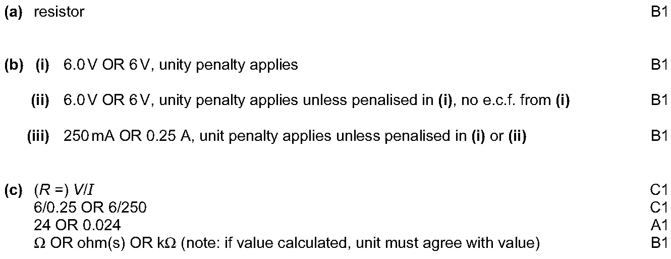 Answer to written question 7 (a)