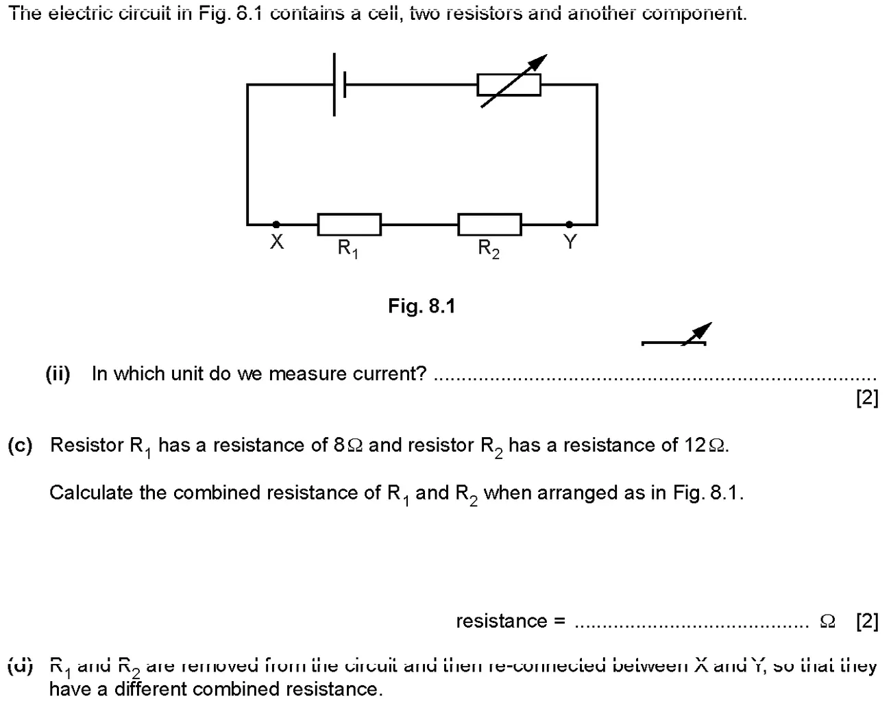 Checkpoint quiz written question 5 (b)(ii)