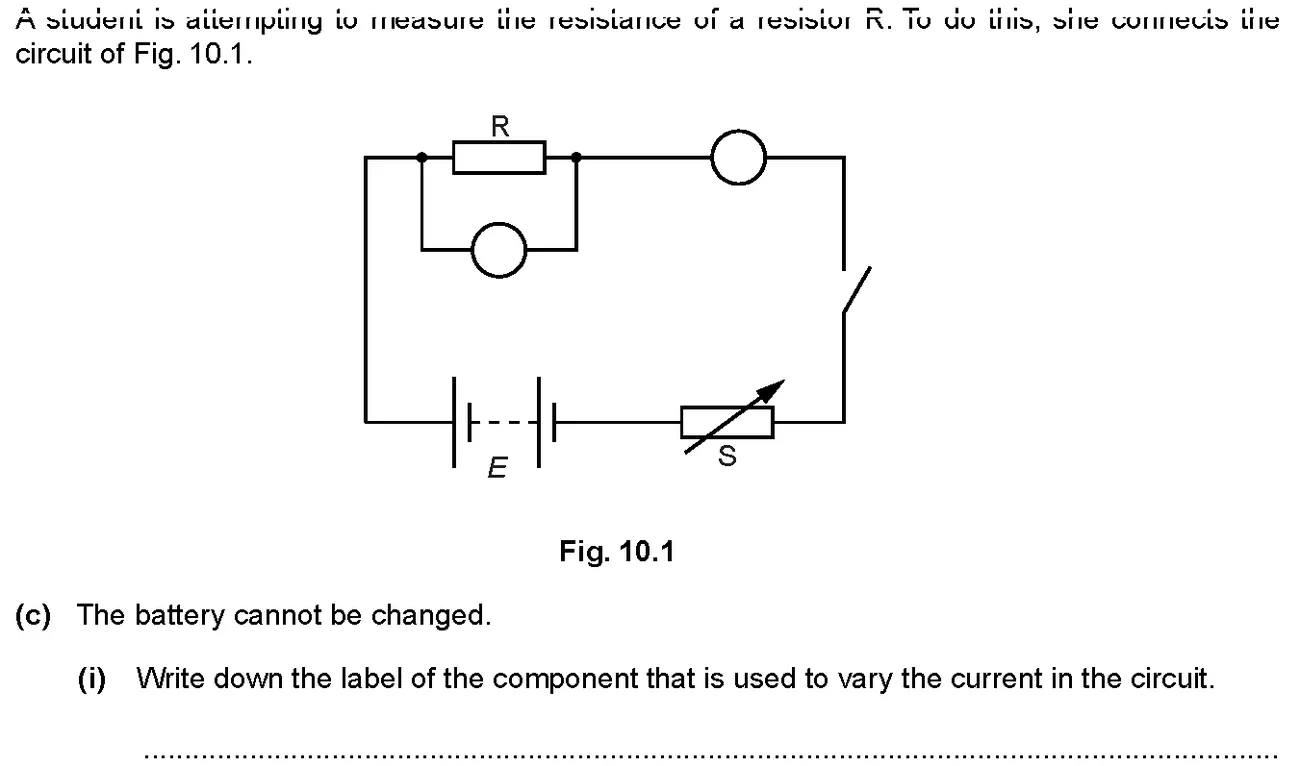 Checkpoint quiz written question 9 (c)(i)