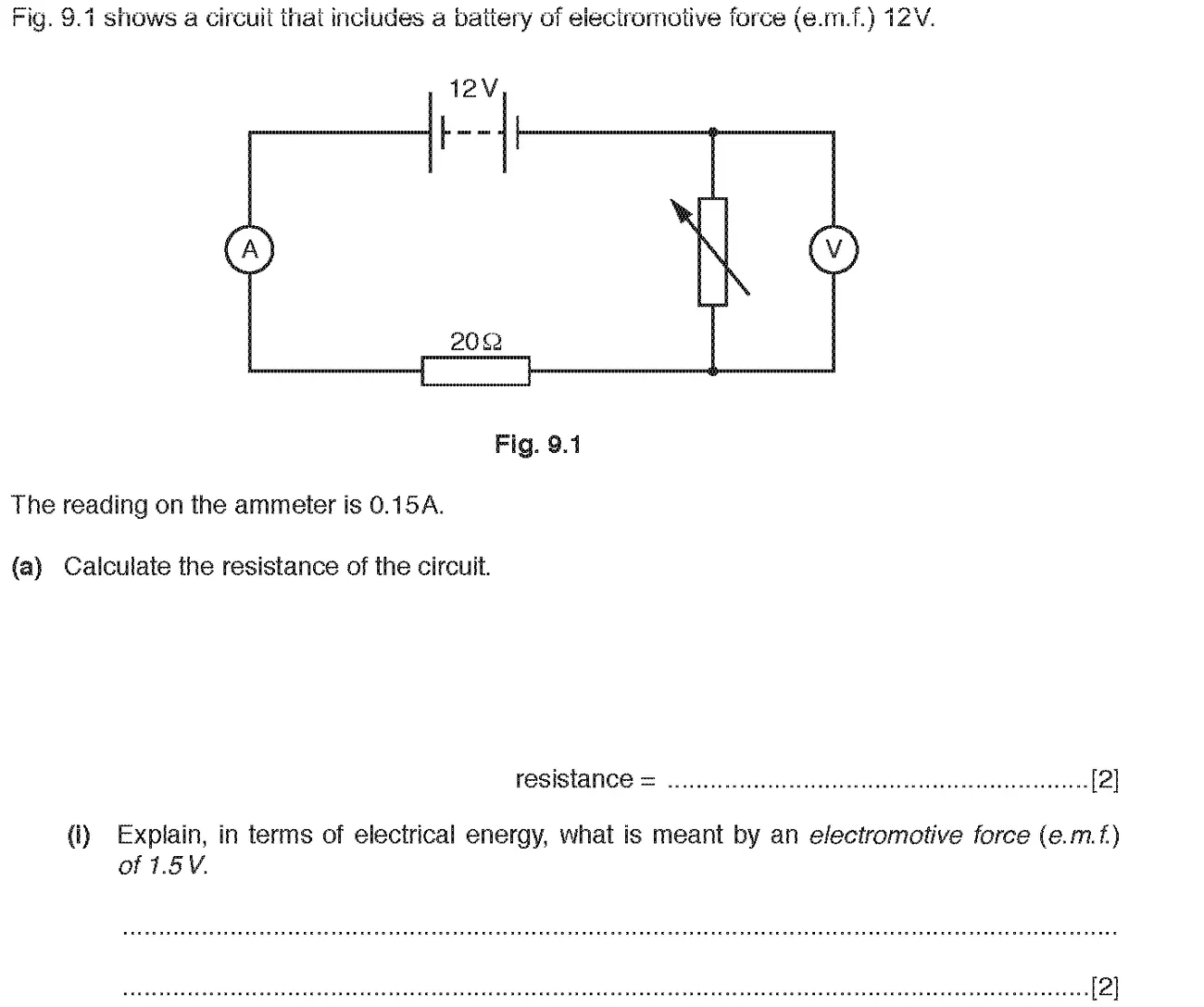 Checkpoint quiz written question 8 (c)(i)