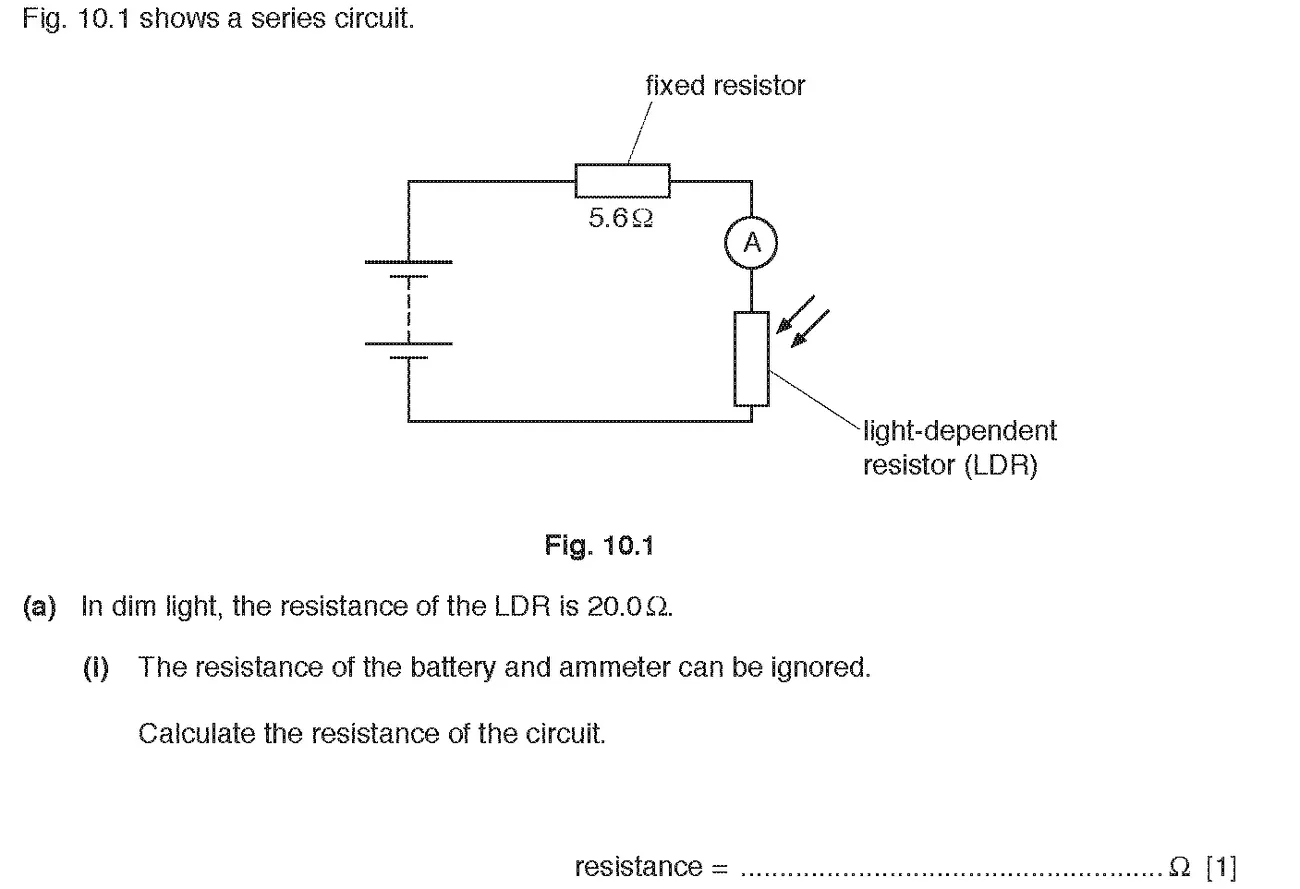 Checkpoint quiz written question 4 (a)(i)