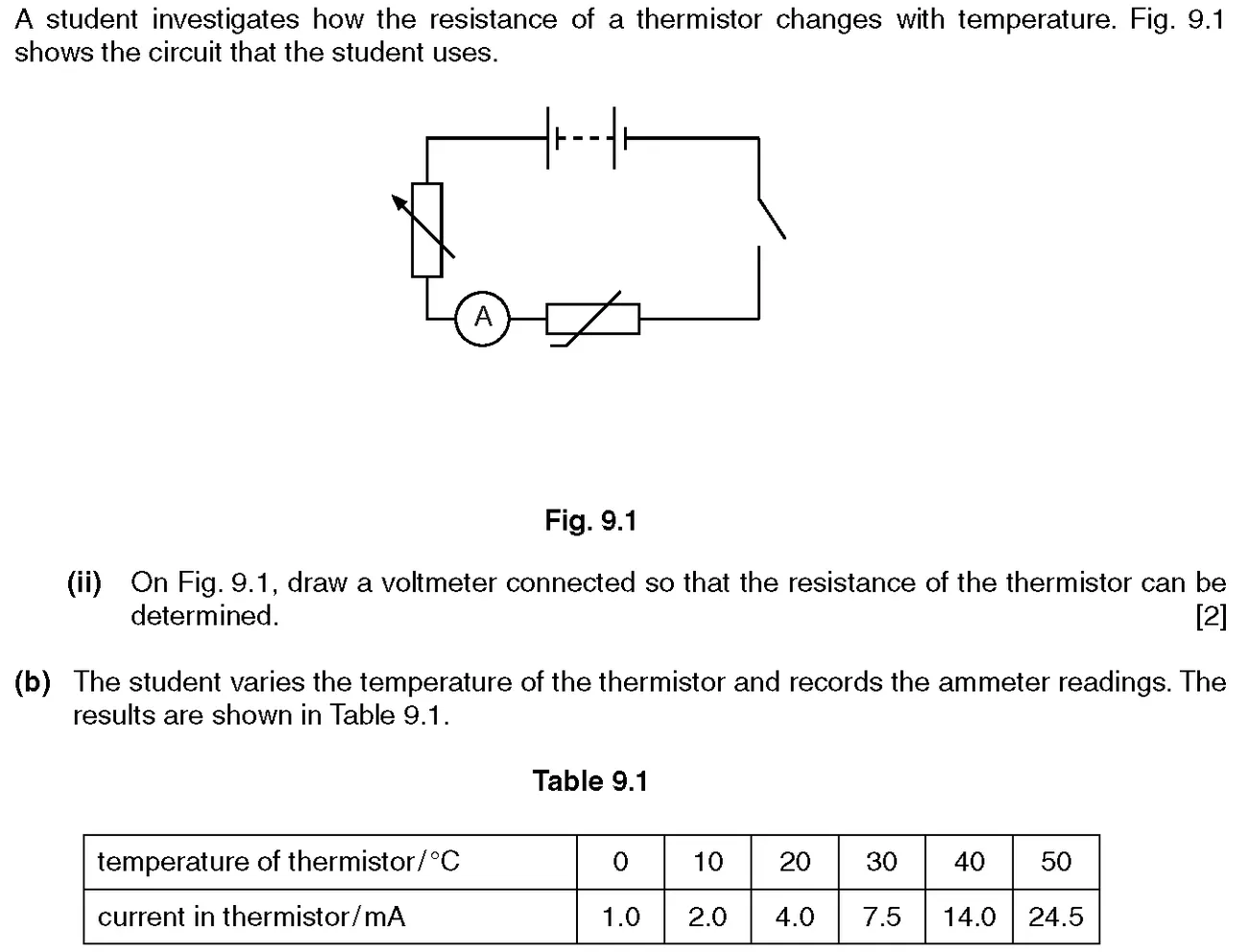 Checkpoint quiz written question 1 (a)(ii)