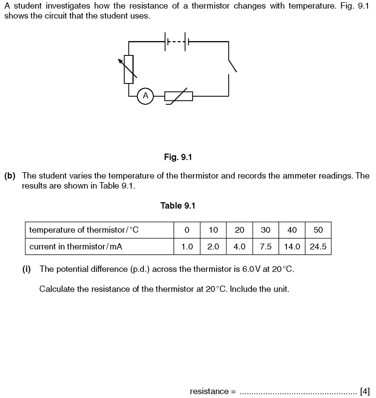 Checkpoint quiz written question 1 (b)(i)
